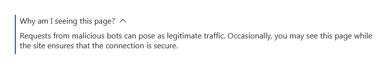 Requests from malicious bots can pose as legitimate traffic - CloudFlare